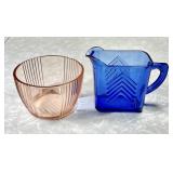 2 pieces of Depression glass