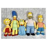 1990 Simpsons family plush figures