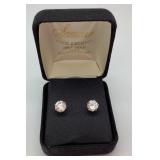 24k gold over sterling silver CZ earrings