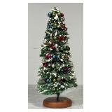 Vintage 9" bottle brush tree w/glass beads