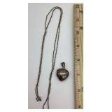 Sterling silver chain and locket