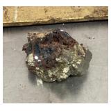 Pyrite with mimetite and sphalerite