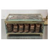 Trinket box filled with pennies