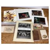 Clean up lot of photos, stamps, and postcards