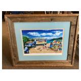 Framed Deborah Brestel signed print 20x24