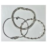 3 sterling silver bracelets