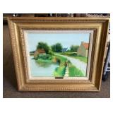 Framed Jacques Eitel oil on canvas 20x23
