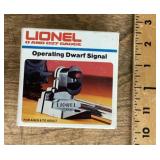 Lionel operating dwarf signal