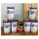 7 old beer cans