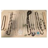 13 costume jewelry necklaces