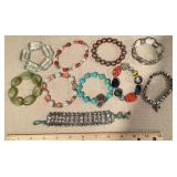 10 stretch costume jewelry bracelets
