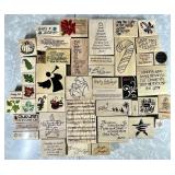 46 Christmas & autumn rubber stamps for crafts