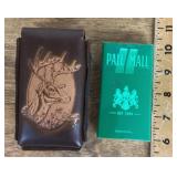 Tooled leather cigarette case w/vintage Pall Malls