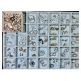 Large lot of pierced earrings