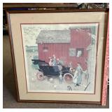 Framed Norman Rockwell print