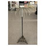 Adjustable display rack with cast iron base