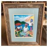 Framed Deborah Brestel signed print 20x24