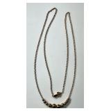 Gold filled graduated bead necklace