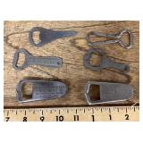 6 old bottle openers