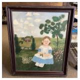 Framed Lynn Eisenberg painting on canvas 24x28