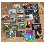 X-Files and Bloom County trading cards