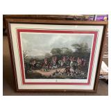 Framed "Bury Hunt" engraving 30x35