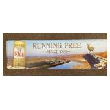 Stag Beer metal sign 9x32
