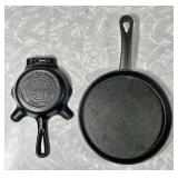 Cast iron Griswold ashtray & 6" cast iron pan