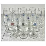 12 Anheuser Busch beer glasses