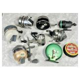 8 fishing reels and line