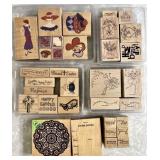 34 rubber stamps for crafting & scrapbooking