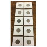 10 Buffalo nickels