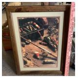Framed fishing photo print