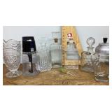 Decanters, cocktail shakers, pitcher