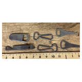 6 old bottle openers