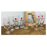 8 beer glasses