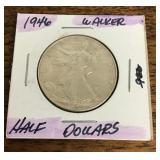 1946 Walking Liberty half dollar