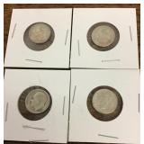 4 pre-1964 silver dimes