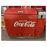 Vintage Coca Cola chest cooler 28x42x36" tall