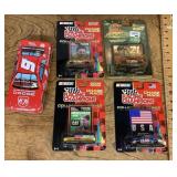 Racing Champions cars and race car tin