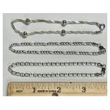 3 sterling silver bracelets