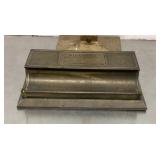 Antique brass stamp box