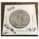 1918 Walking Liberty half dollar