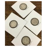 4 pre-1964 silver dimes