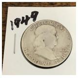 1949 Franklin half dollar