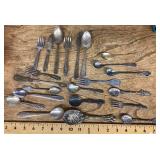 Silverplate flatware and collector spoons