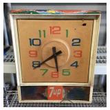7UP lighted clock 19x22