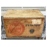 Wood Alpen Brau beer crate