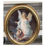 Framed guardian angel print 19x23