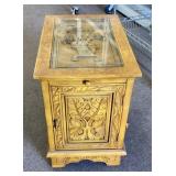 Asian carved end table